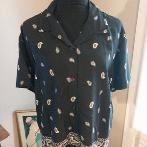 Emma James Paisley Button Down Shirt | Size XL